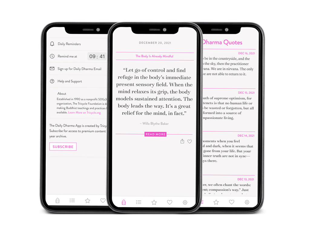 Mobile app for mindfulness quotes
